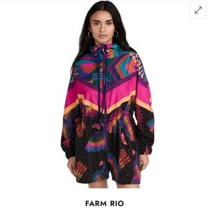 FARM Rio NWT Rainbow Bird sweatshirt Romper size small